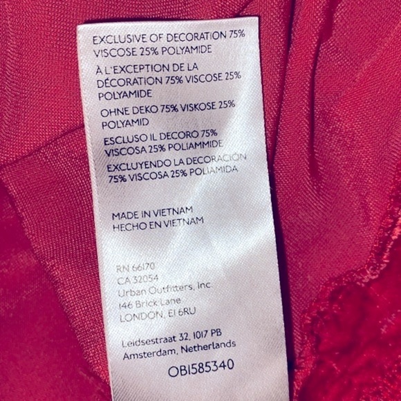 We the free crushed velvet red top medium oversized - Picture 8 of 15